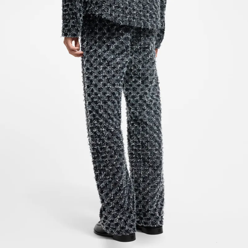 LOUIS VUITTON Flocked Monogram Denim Skate Pants-2