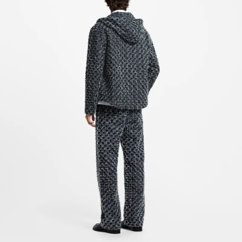 LOUIS VUITTON Flocked Monogram Denim Skate Pants-4