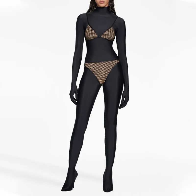 Balenciaga Duo-Tone Mesh Bra-7
