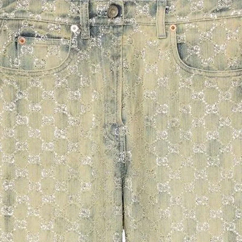 GUCCI Jeans Women's Beige Yellow-4