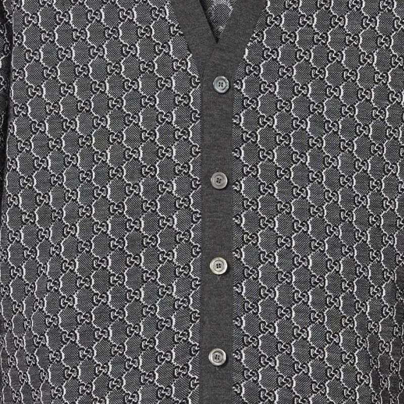 GUCCI Monogrammed Button Up Cardigan-4