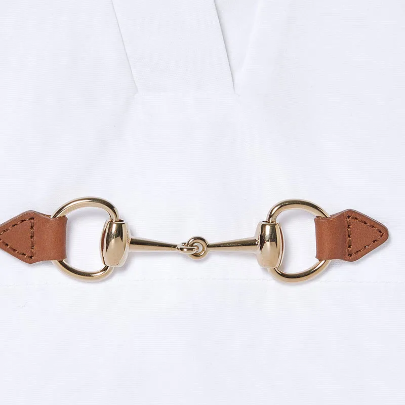 GUCCI Short Sleeved Dress Women's White-4