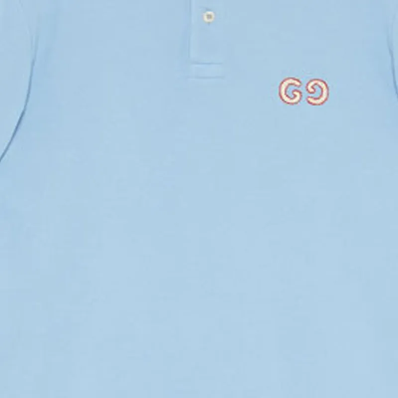 GUCCI Polo Shirts Men Blue-3