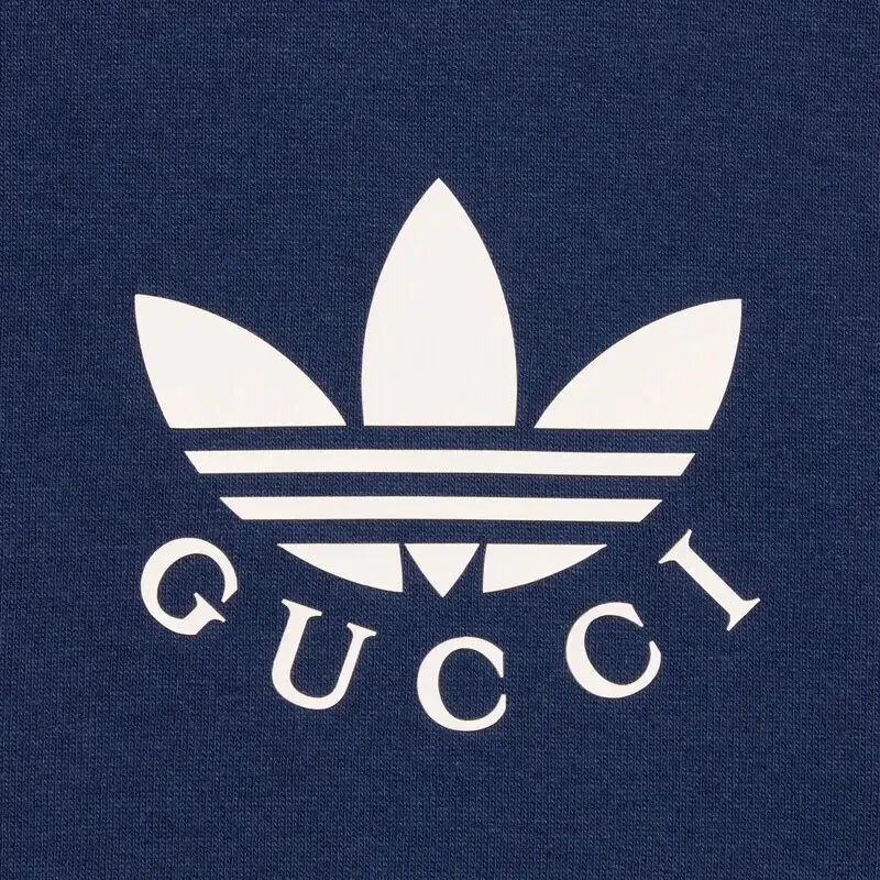 GUCCI x Adidas Originals T Shirt Unisex Dark Blue-4