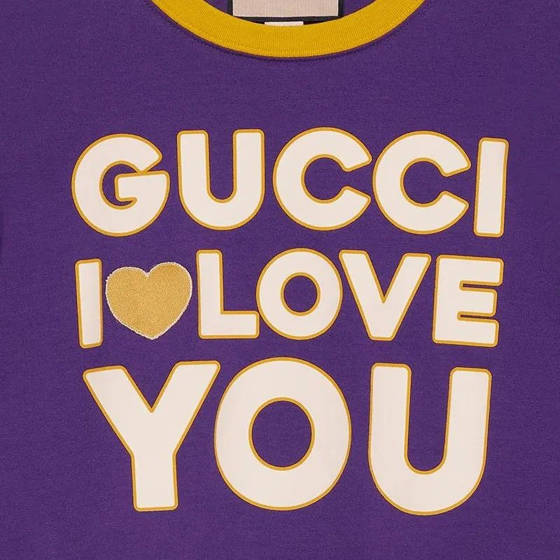 GUCCI SS23 Drop Shoulder Sleeve T Shirt Women's Dark Purple-4