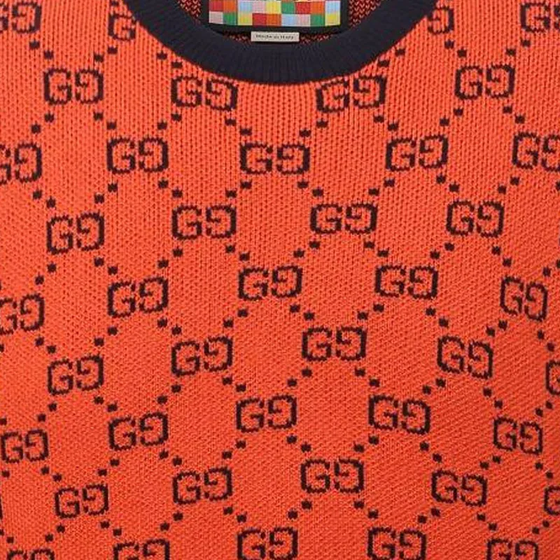 GUCCI Multicolor Collection SS21 Sweater Men's Orange-3