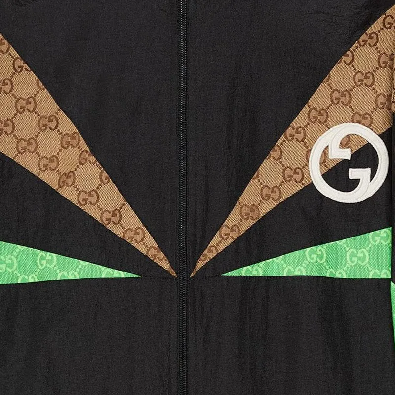 GUCCI Panelled Gg Canvas Bomber Jacket-4