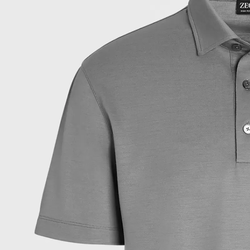 Zzegna Polo Shirts Men Gray-4