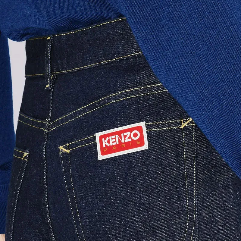 KENZO Sumire Cropped Wide Leg Jeans-5