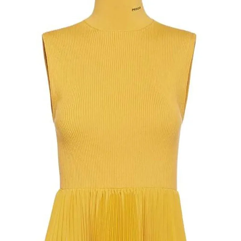 PRADA Sleeveless Dresses Women's Yellow-1