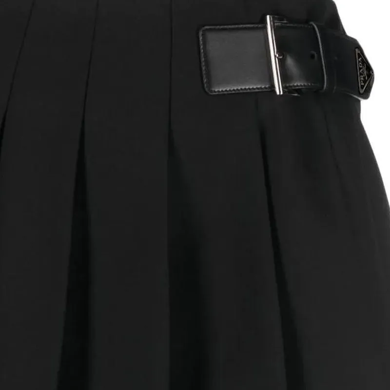 PRADA Casual Short Skirts Women's Black-4