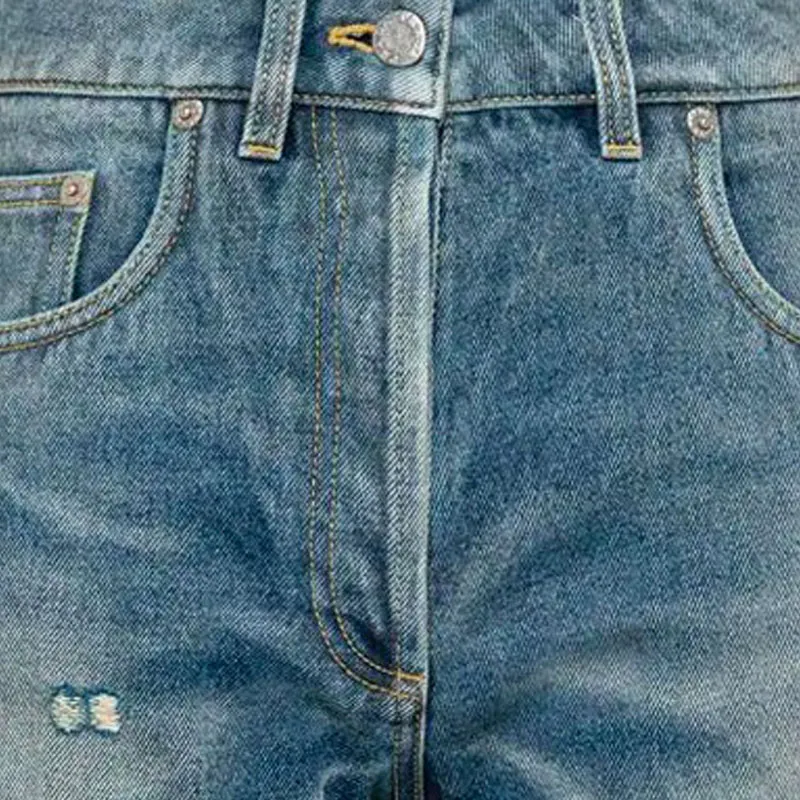 PRADA Denim Shorts Women's Blue-4