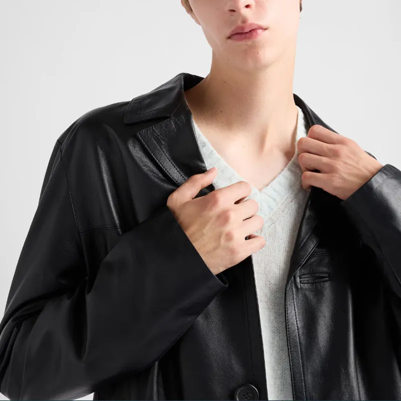 PRADA Coats Men Black-4