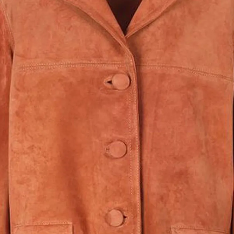 PRADA Leather Jackets Women's Brown-2