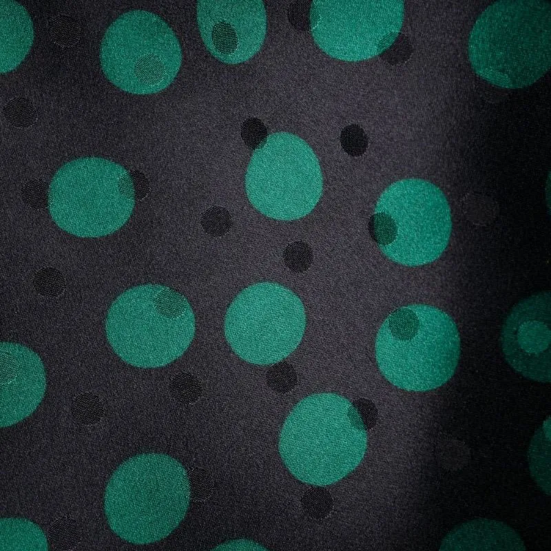 SAINT LAURENT Polka Dot Printed Short Sleeved Mini Dress-6
