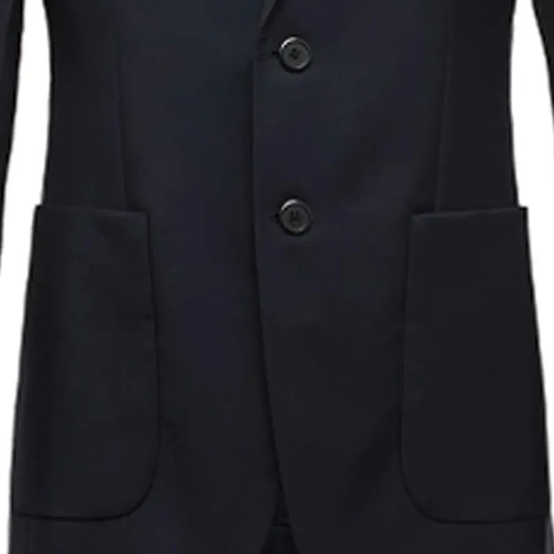 PRADA Single Breasted Logo Patch Blazer-4