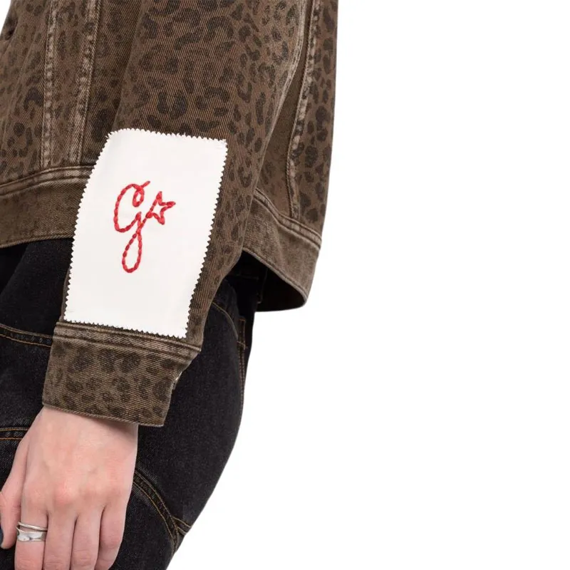 Golden Goose Leopard Pattern Denim Jacket-5