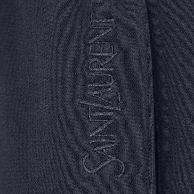 SAINT LAURENT Drawstring Straight Leg Trousers-6