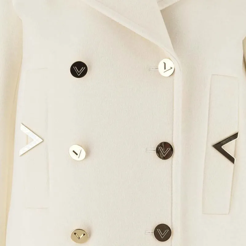 Valentino Coats Women's White-2