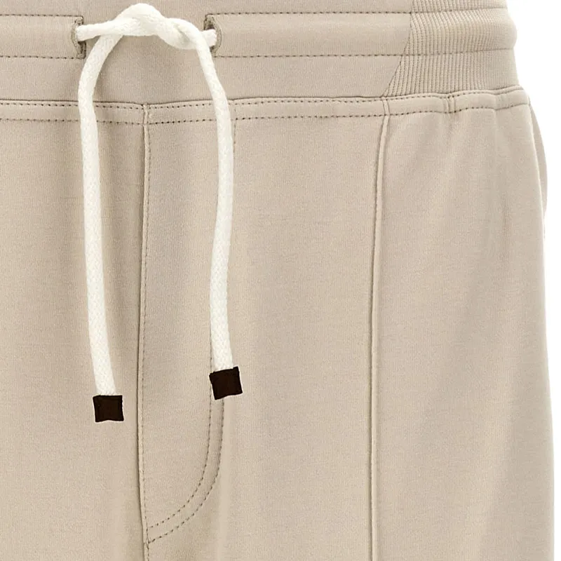 Brunello Cucinelli Knitted Sweatpants Men's Beige-4