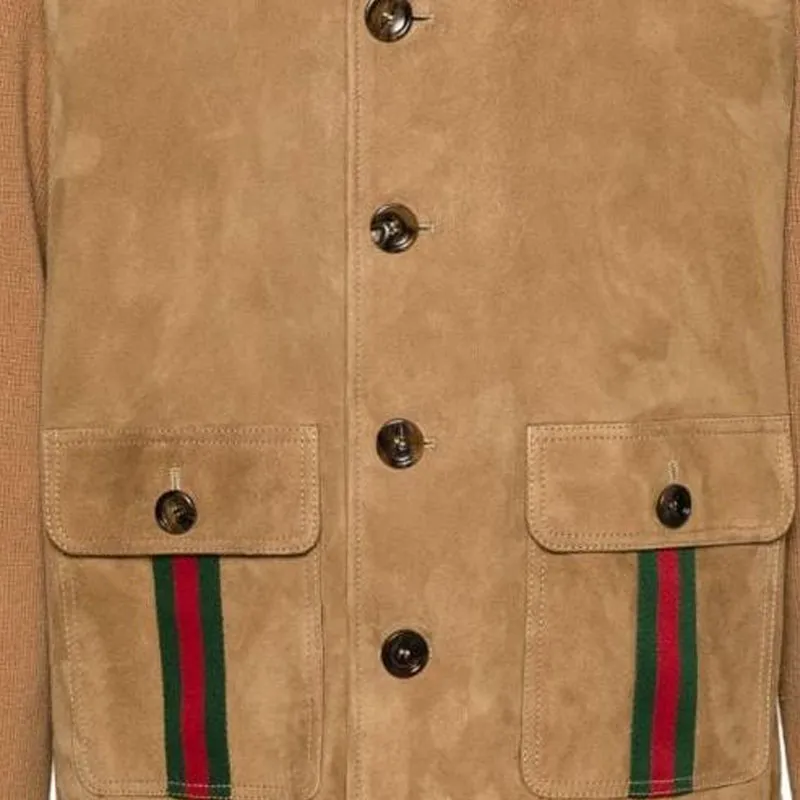 GUCCI Web Stripe detail Bomber Jacket-5