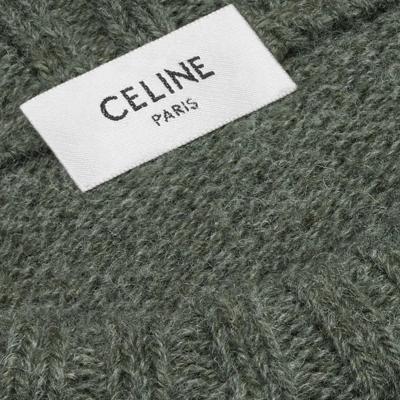 CELINE Striped Triomphe Crew Neck Sweater In Wool-3