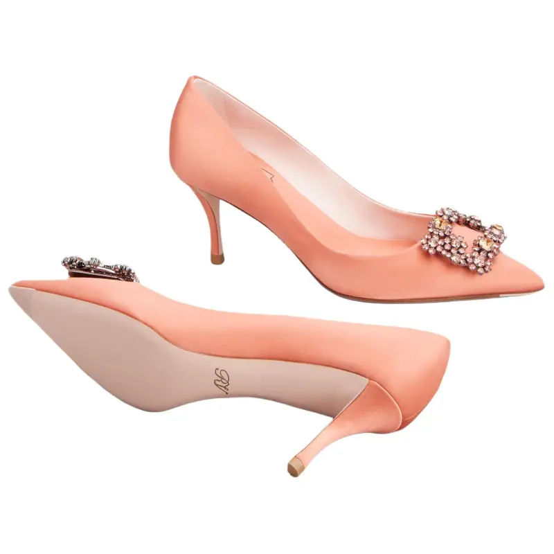 Roger Vivier Efflorescence Embellished Pointed Toe Pumps-6