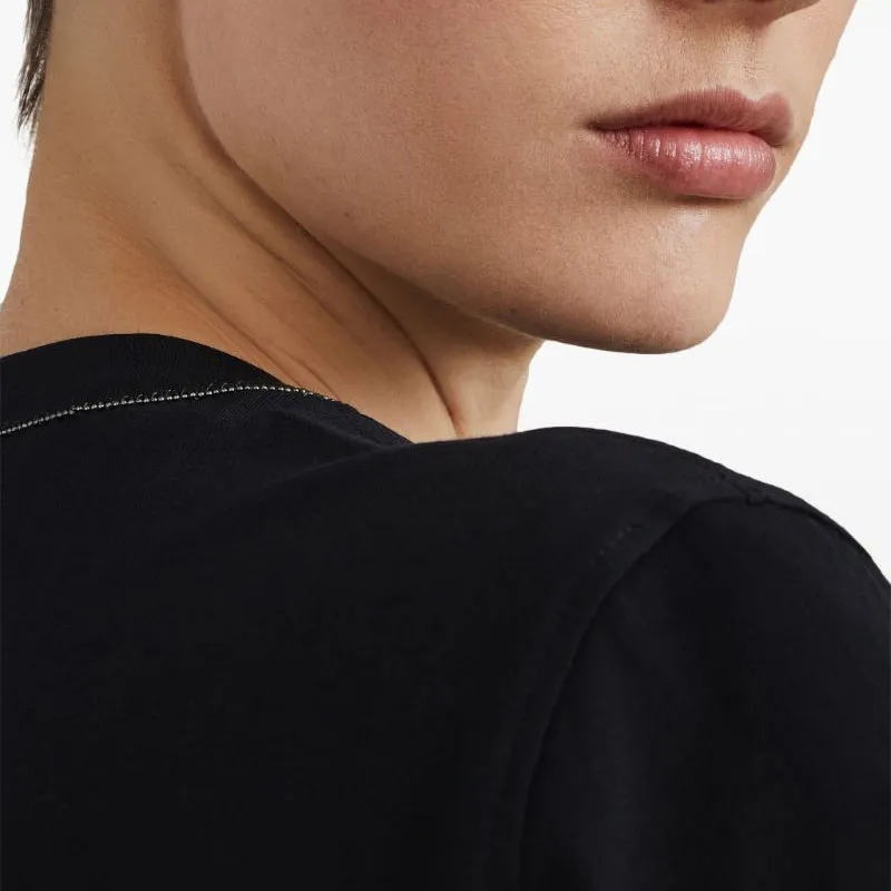 Brunello Cucinelli Solid Color Crew Neck Casual Short Sleeved Shirt T Shirt Women's Black-6