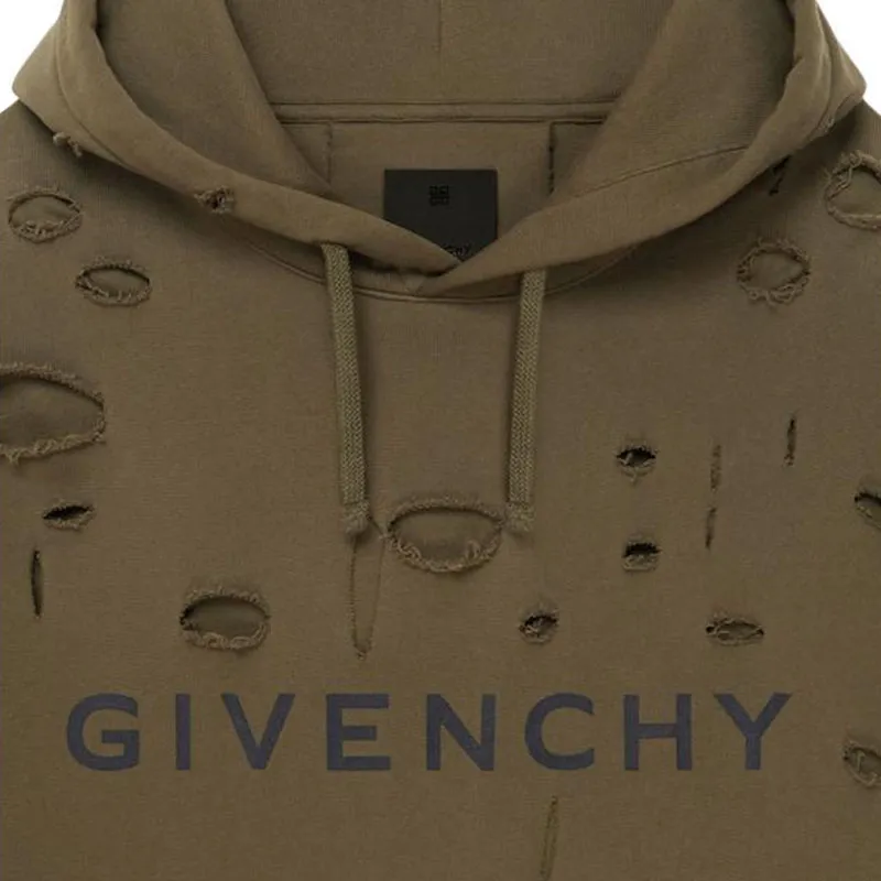 Givenchy Logo print Distressed effect Hoodie-4