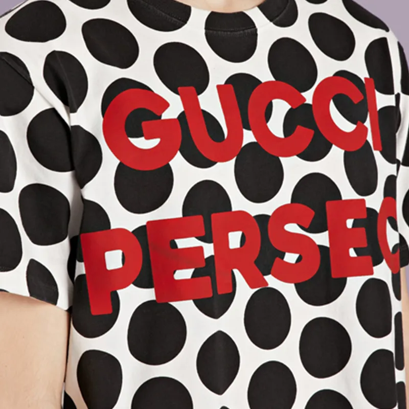 GUCCI Perseo Polka Dot Print T Shirt-4