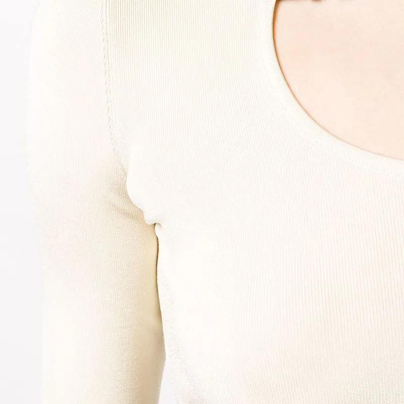 GUCCI Buckle strap Ribbed T shirt-4