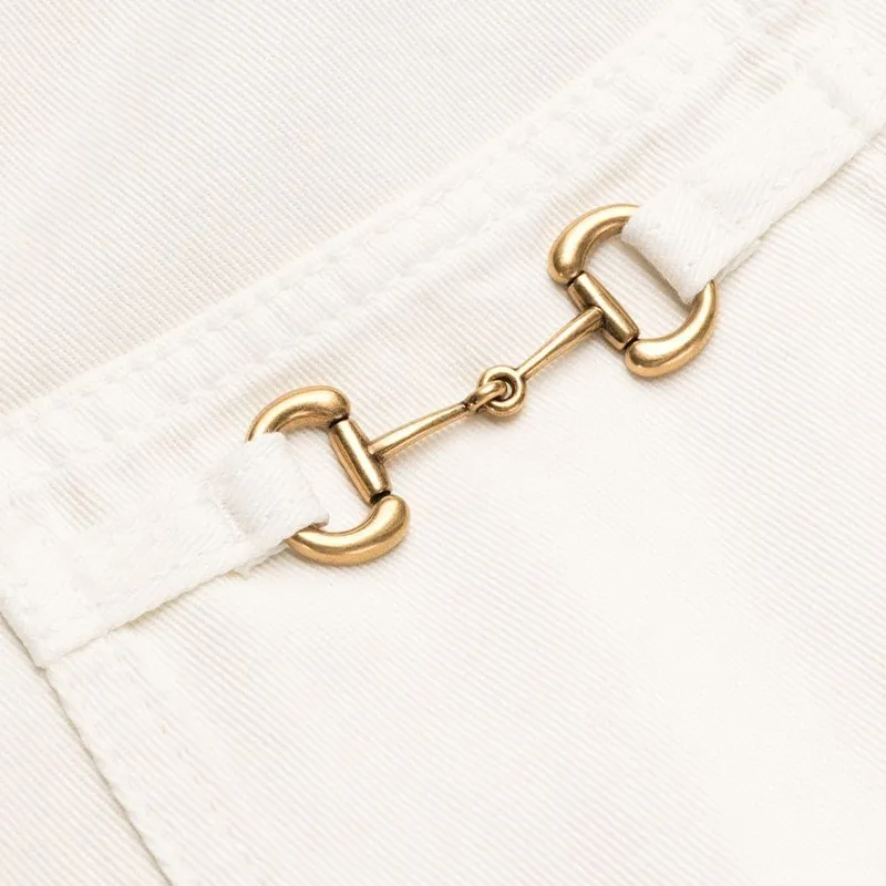GUCCI Horsebit embellished Cotton Trousers-4