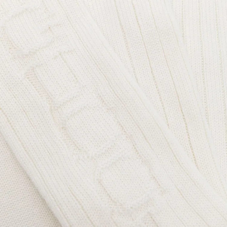 GUCCI SS23 Knee-High Socks Men's 1 Pack White-4