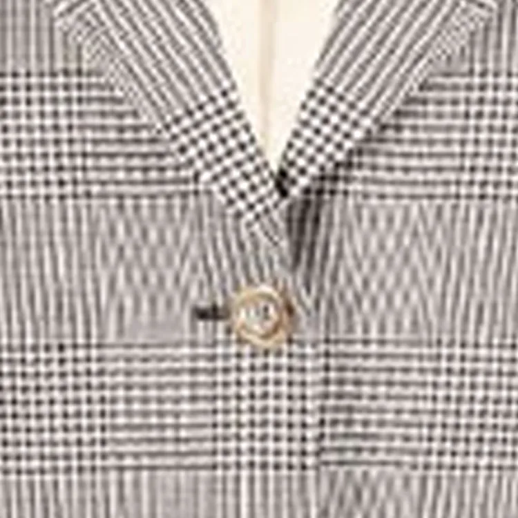 GUCCI Single breasted Checked Suit Jacket-4