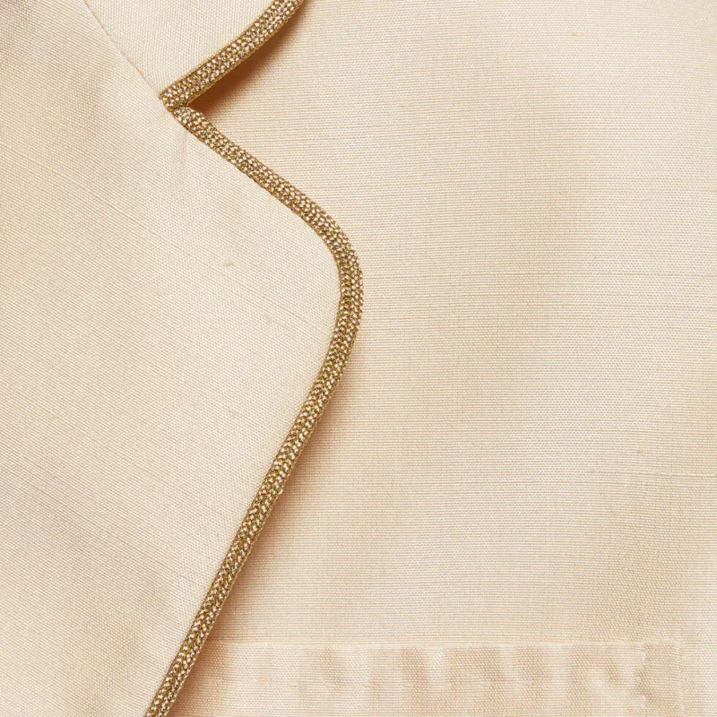 GUCCI Single breasted Patch detail Silk Blazer-4