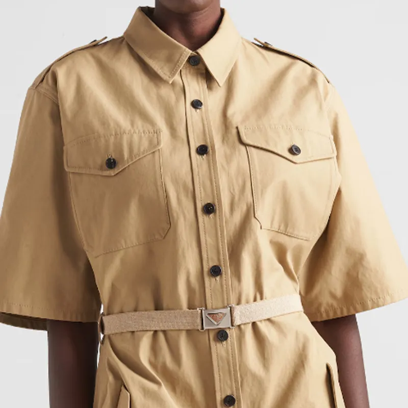PRADA Short Sleeved Belted Jumpsuit-2