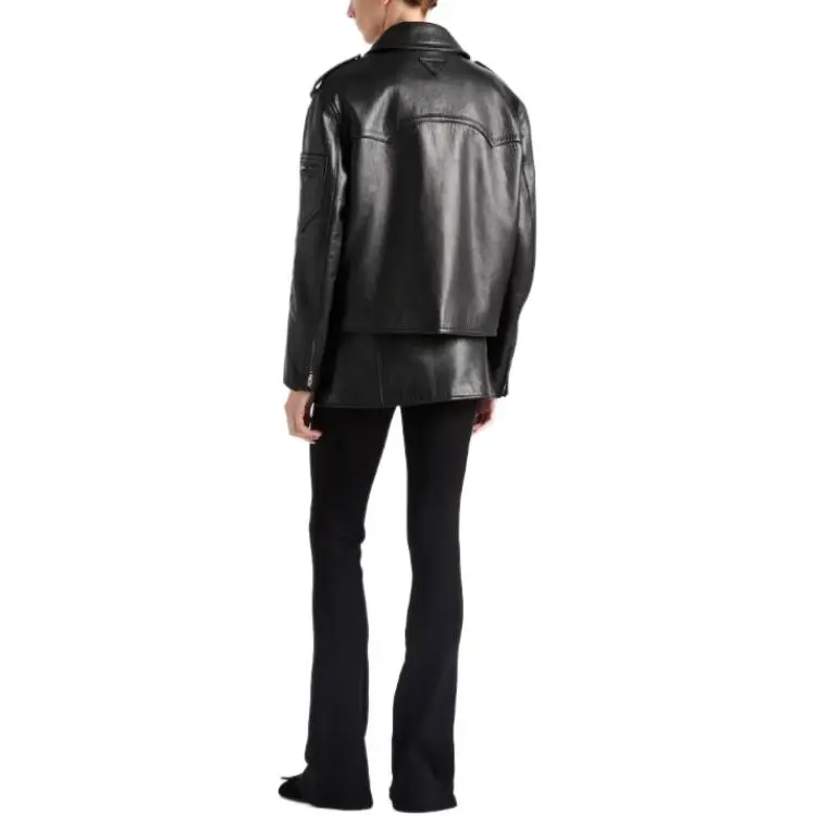 PRADA Leather Biker Jacket-1