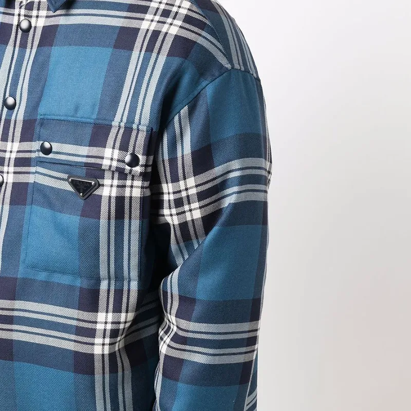 PRADA Shirts Men Blue-4