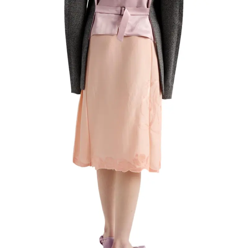 PRADA Embroidered Silk Skirt-2