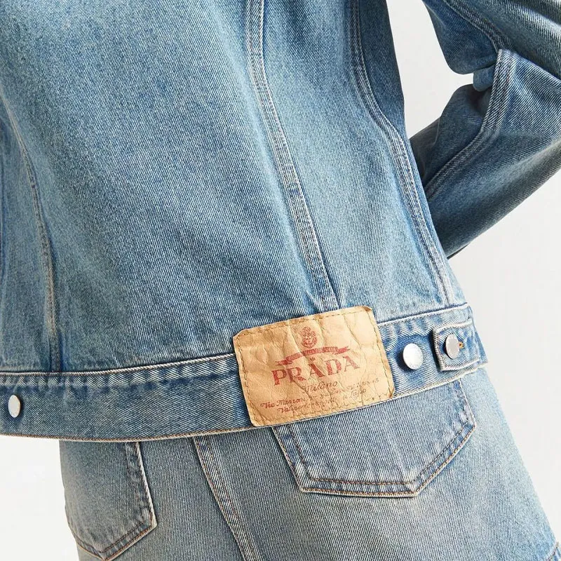 PRADA Denim Jackets Women's Light Blue-1