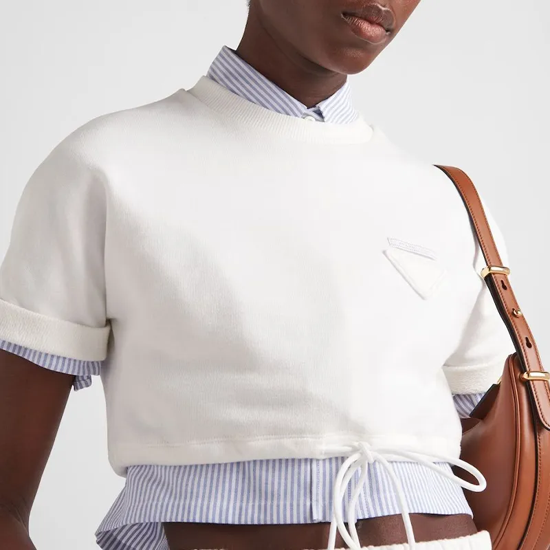 PRADA Cropped Fleece T-shirt-3