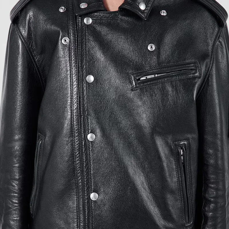 PRADA Leather Biker Jacket-3