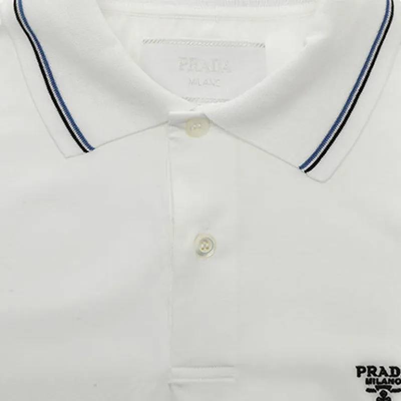 PRADA SS22 Polo Shirt Men's White-4