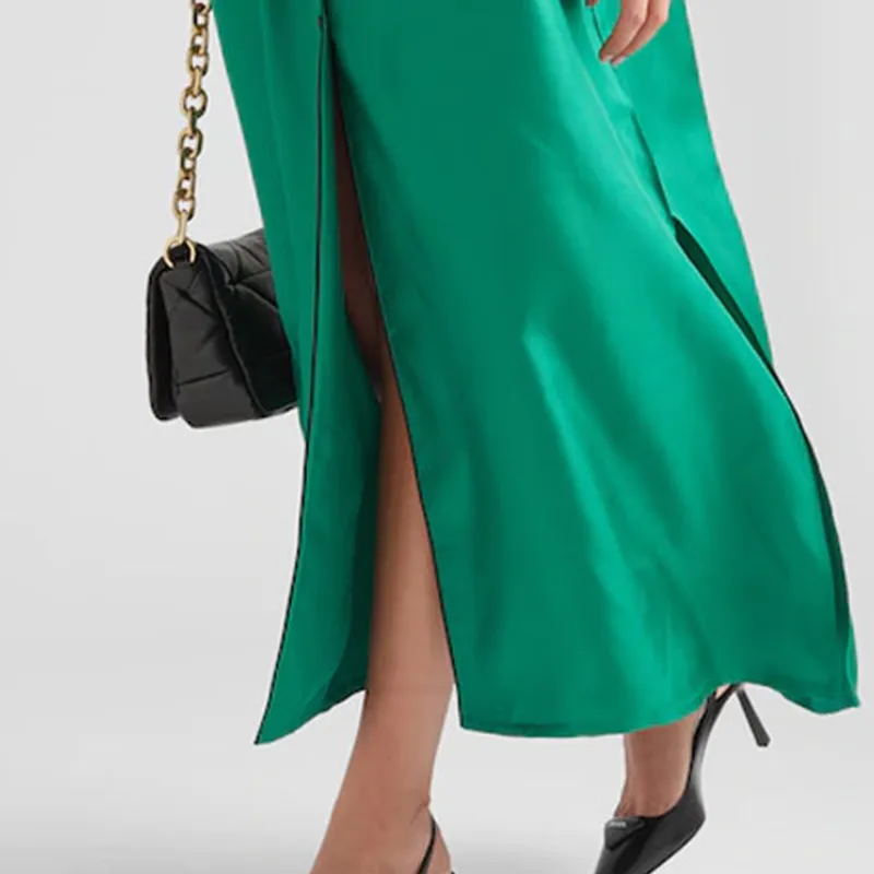 PRADA Long-Sleeved Dresses Women's Green-2