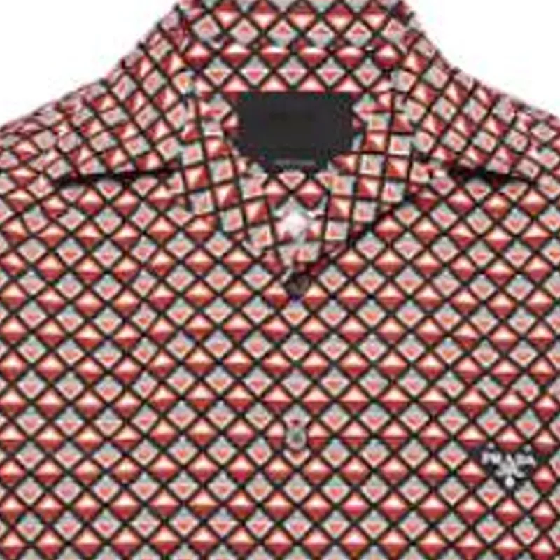 PRADA Shirts Men Orange Red-3