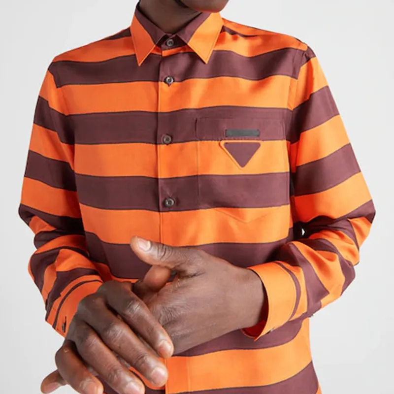 PRADA Shirts Men Orange-2