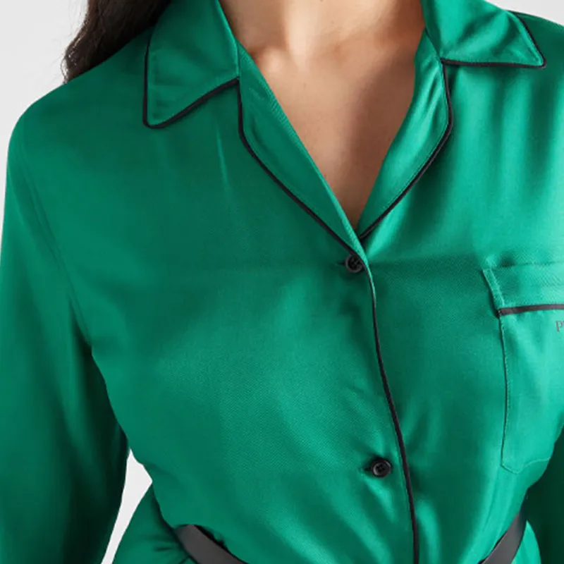 PRADA Long-Sleeved Dresses Women's Green-1