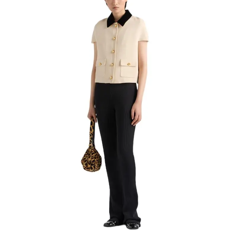 PRADA SS25 Jackets Coats Women's Beige Yellow-1