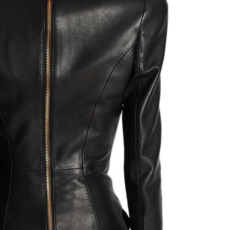 BALMAIN Leather Blazer Mini Dress-3