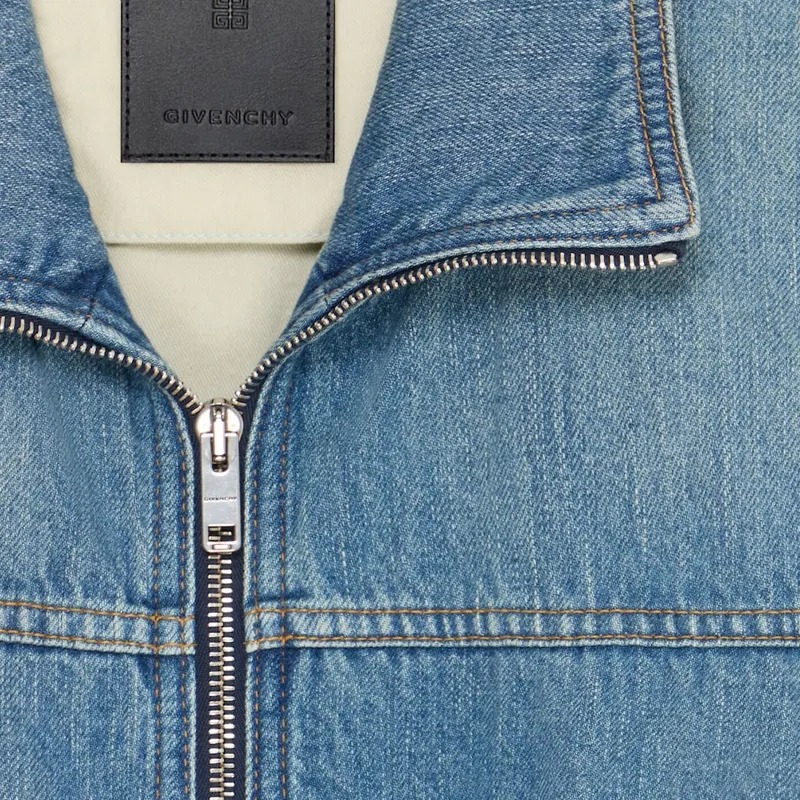 Givenchy Bomber Jacket In Denim Jackets & Coats Men's Medium Blue-5